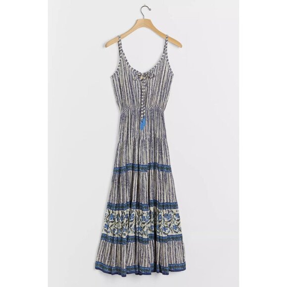 Anthropologie Beachgold Layla Tiered Midi Dress - Picture 2 of 9